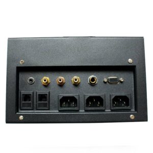 Panel Redleaf para escritorio con 3 conectores AC, 2 de red, VGA, audio, micrófono de 1/4 y RCA