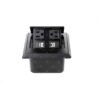 Panel con conectores Redleaf PT601B compacto con 2 de poder y 2 de red RJ45 para escritorio