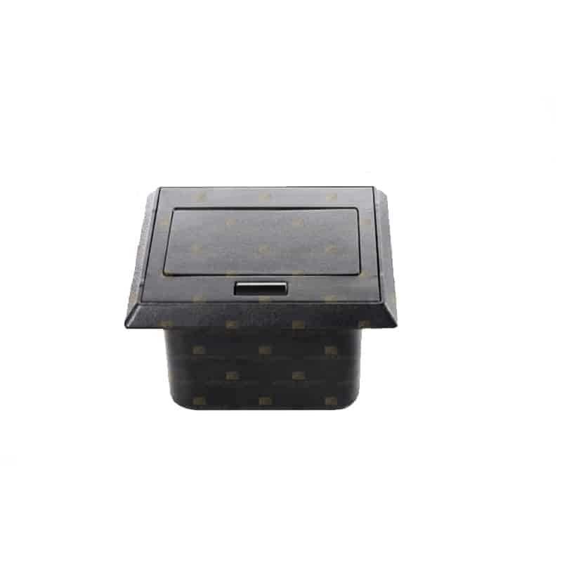 Panel con conectores Redleaf PT601B compacto con 2 de poder y 2 de red RJ45 para escritorio