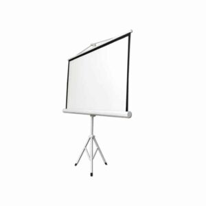 Pantalla de tripie Redleaf PT5050 portátil de 50x50 con gabinete de acero blanco