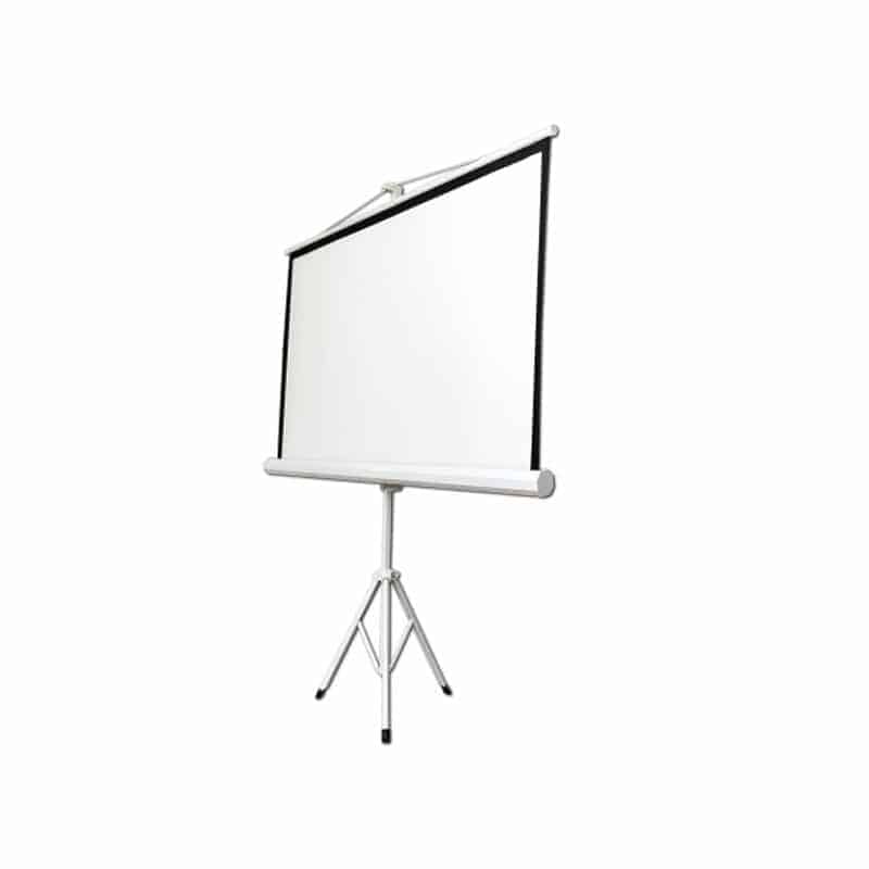 Pantalla de tripie Redleaf PT5050 portátil de 50x50 con gabinete de acero blanco