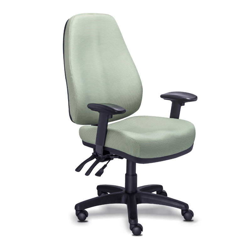 Silla ejecutiva re-1300 con brazos ajustables y base de cinco puntas