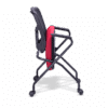 Silla de visita RE-1515 multifuncional con respaldo de mesh negro y rodajas