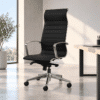 Silla Ejecutiva Retro en Vinipiel Negro - Thumbnail Image 1