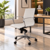 Silla Operativa Retro en Vinipiel Blanco - Thumbnail Image 1