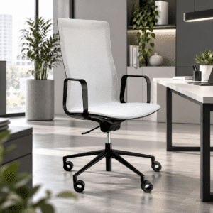 Silla de Oficina Ejecutiva RAIL Asiento y Respaldo en Mesh Gris