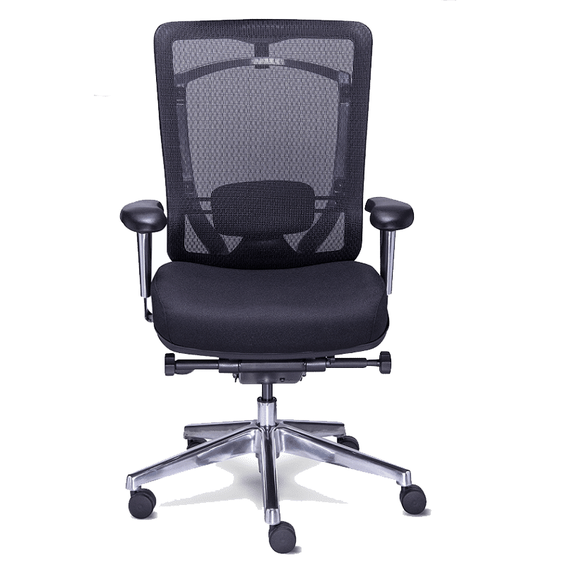 Silla operativa Dynamic mesh negra con respaldo en malla y brazos ajustables