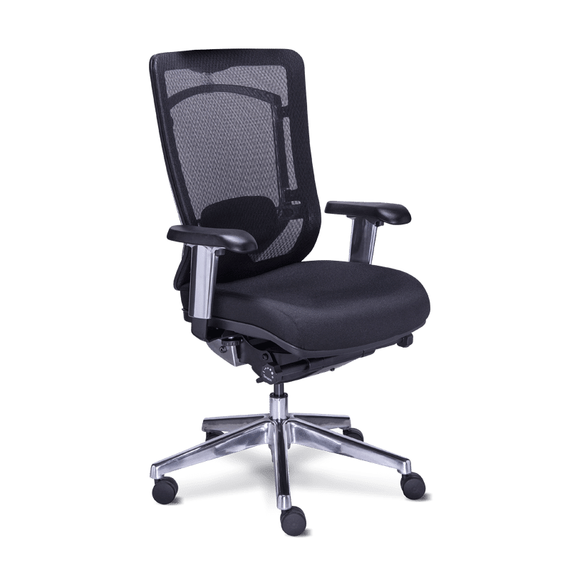 Silla operativa Dynamic mesh negra con respaldo en malla y brazos ajustables