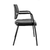 Silla de visita Cool RE-781P-N/00 de 4 puntos con asiento en piel y estructura negra