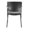 Silla de visita Cool RE-781P-N/00 de 4 puntos con asiento en piel y estructura negra