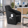 Sillón Poltrona Ada Closed Tapizado en Tela Negro - Thumbnail Image 1