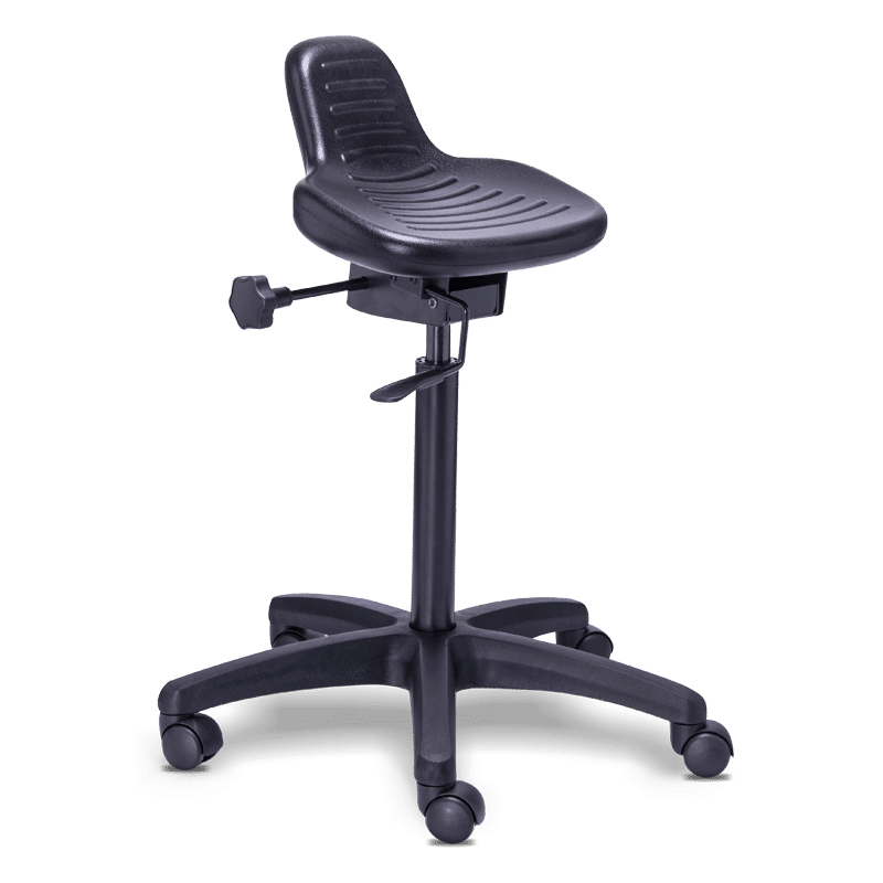 Banco industrial antifatiga RI-50 de poliuretano con base de 5 puntas