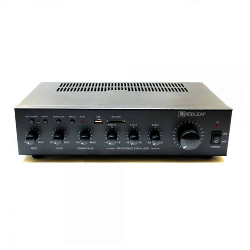Ampli-mezcladora Redleaf RLA-30 de 30W con entradas de micrófono y CD AUX