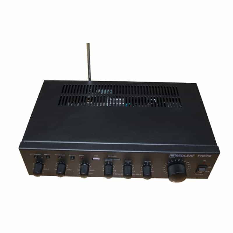 Ampli-mezcladora Redleaf RLA-60 de 60W para audio en oficinas y salas