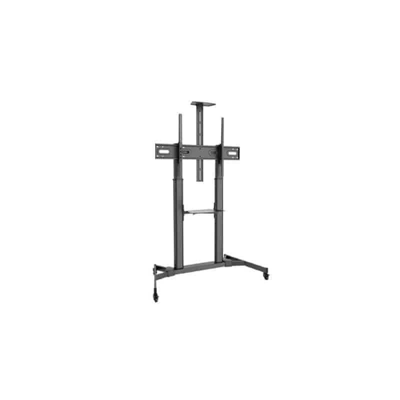 Soporte Redleaf de piso con ruedas para pantallas de 60 a 100 pulgadas con rack para DVD y cámara