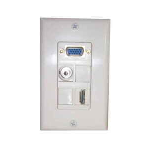 Wall plate con conectores Redleaf RLWP01 con VGA, HDMI y audio 3.5