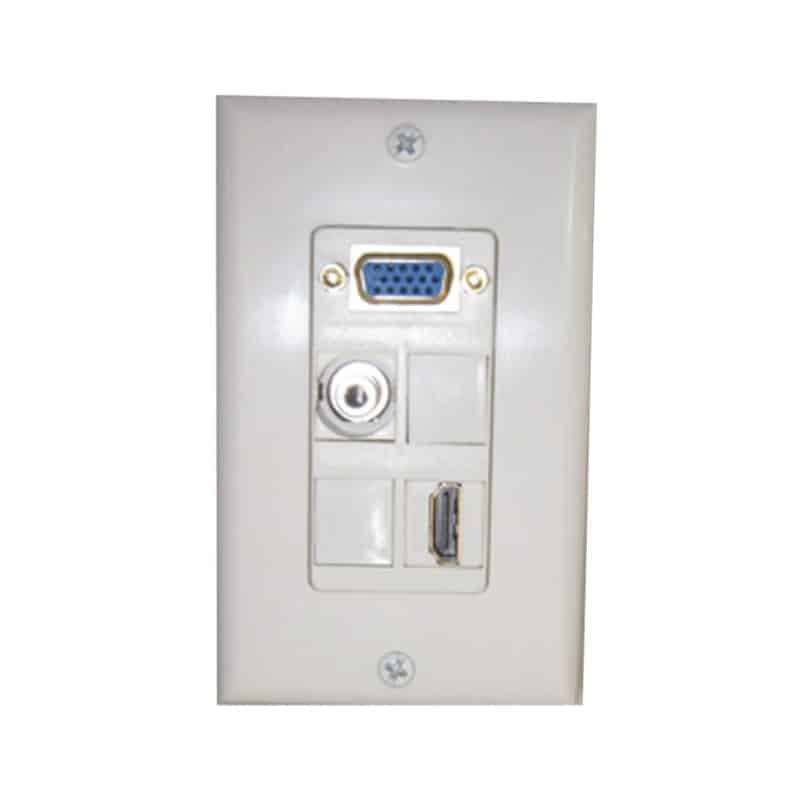 Wall plate con conectores Redleaf RLWP01 con VGA, HDMI y audio 3.5