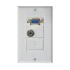 Wall plate con conectores Redleaf RLWP03 con VGA, audio y 3 ciegos