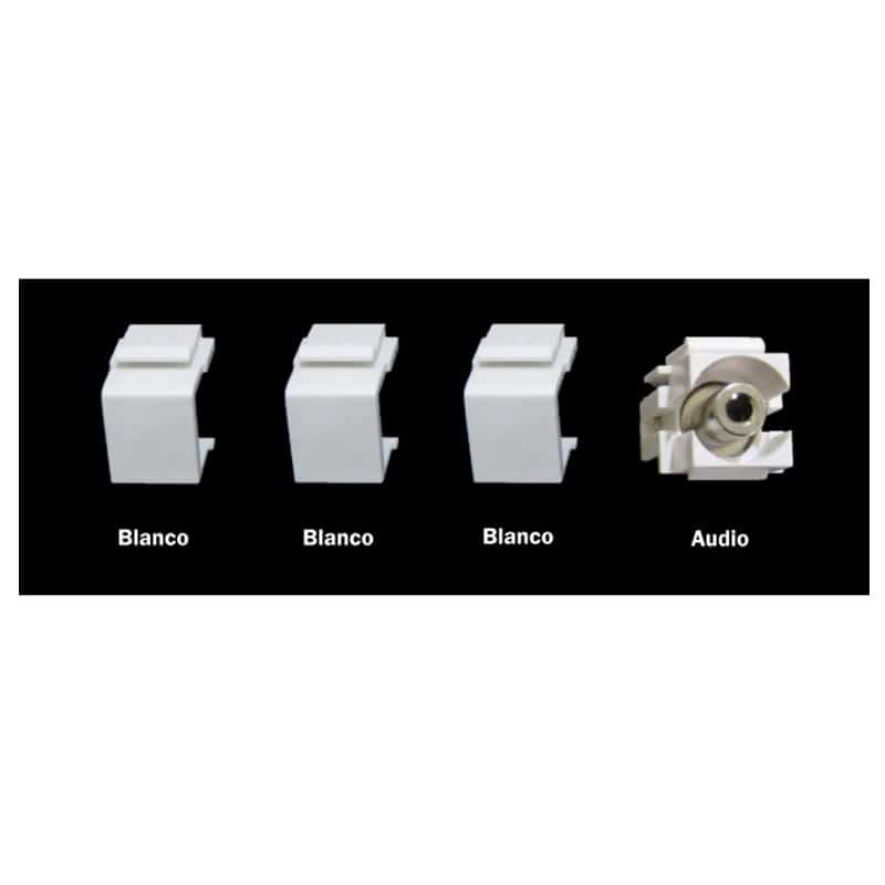Wall plate con conectores Redleaf RLWP03 con VGA, audio y 3 ciegos