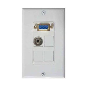 Wall plate con conectores Redleaf RLWP03 con VGA, audio y 3 ciegos