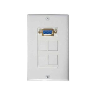 Wall plate con conectores Redleaf RLWP04 con VGA y 4 ciegos