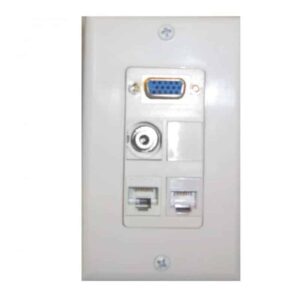 Wall plate con conectores Redleaf RLWP06 con VGA, RJ45, RJ11 y audio