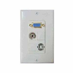 Wall plate con conectores Redleaf RLWP07 con VGA, USB y audio
