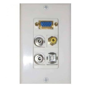Wall plate Redleaf RLWP10 con conectores VGA, dos audios, RCA y USB