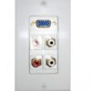 Wall plate Redleaf RLWP13 con VGA (fijo), 2 RCA de audio blanco y 2 RCA de audio rojo