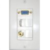 Wall plate Redleaf RLWP14 con VGA (fijo), 1 HDMI y 1 RCA de video