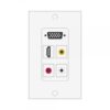 Wall plate Redleaf RLWP16 con VGA (fijo), 1 HDMI y 1 RCA de audio blanco