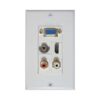 Wall plate Redleaf RLWP19 con VGA (fijo), 1 USB-A hembra-hembra y 1 audio de 3.5 mm