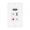 Wall plate Redleaf RLWP19 con VGA (fijo), 1 USB-A hembra-hembra y 1 audio de 3.5 mm