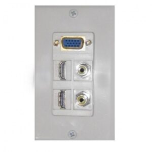 Wall plate Redleaf RLWP20 con VGA (fijo), 2 HDMI y 2 RCA de video