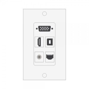 Wall plate Redleaf RLWP22 con VGA (fijo), 1 HDMI y 1 USB-A hembra-hembra