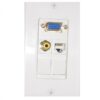 Wall plate Redleaf RLWP23 con VGA (fijo), 1 RCA de video y 1 puerto de red