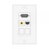 Wall plate Redleaf RLWP23 con VGA (fijo), 1 RCA de video y 1 puerto de red
