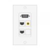 Wall plate Redleaf RLWP24 con VGA (fijo), 1 RCA de video y 2 puertos de red