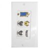 Wall plate Redleaf RLWP25 con VGA (fijo), 1 HDMI y 1 audio de 3.5 mm