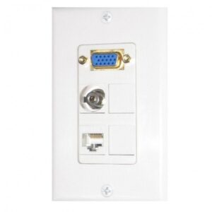 Wall plate Redleaf RLWP26 con VGA (fijo), 1 audio de 3.5 mm y 1 puerto de red