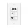 Wall plate Redleaf RLWP26 con VGA (fijo), 1 audio de 3.5 mm y 1 puerto de red