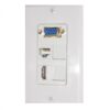 Wall plate Redleaf RLWP27 con VGA (fijo), 1 HDMI y 1 puerto de red