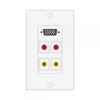 Wall plate Redleaf RLWP28 con VGA (fijo), 2 RCA de video y 2 RCA de audio