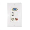 Wall plate Redleaf RLWP29 con VGA, USB-A, RCA blanco y rojo