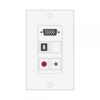Wall plate Redleaf RLWP29 con VGA, USB-A, RCA blanco y rojo