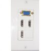 Wall plate Redleaf RLWP31 con VGA, 3 HDMI y 1 módulo ciego