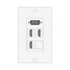 Wall plate Redleaf RLWP31 con VGA, 3 HDMI y 1 módulo ciego