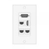 Wall plate Redleaf RLWP32 con VGA, 1 HDMI y 3 conectores de red