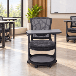 Pupitre Skate Training asiento en tela y respaldo en mesh Negro
