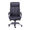 Silla ejecutiva rp-8000 en símil piel negro con cabecera integrada y estructura cromada